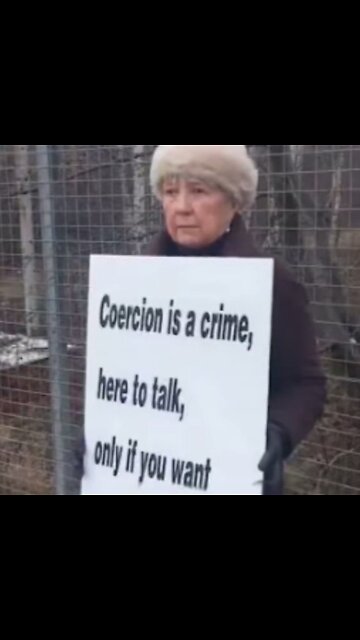 An 74 year old grandmother arrested in UK for displaying a sign.