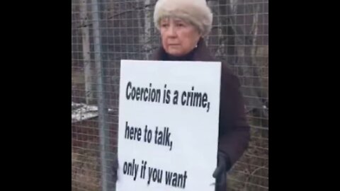 An 74 year old grandmother arrested in UK for displaying a sign.