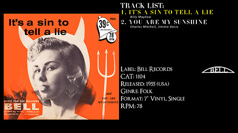 Bell Ringers ‎– It's A Sin To Tell A Lie (Full Record) – 1955 – CAT.# 1104