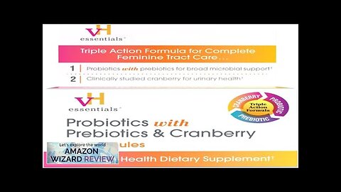 vH essentials Probiotics with Prebiotics and Cranberry Feminine Health Supplement 60 Review