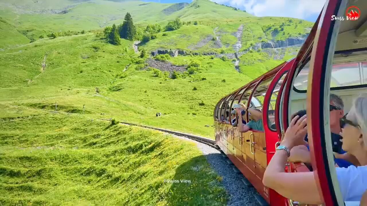 traveling with train in Switzerland