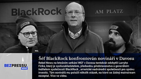 Šéf BlackRock konfrontován novináři v Davosu