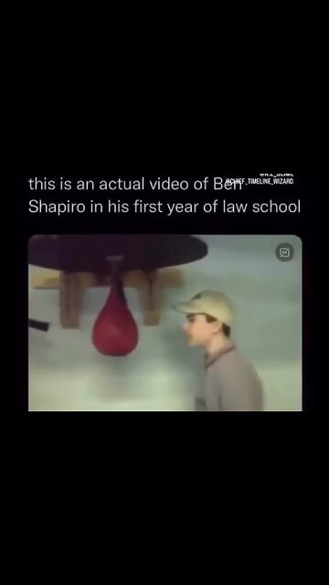 Zionist Ben Shapiro attempted to act masculine, but the speed bag was antisemitic.