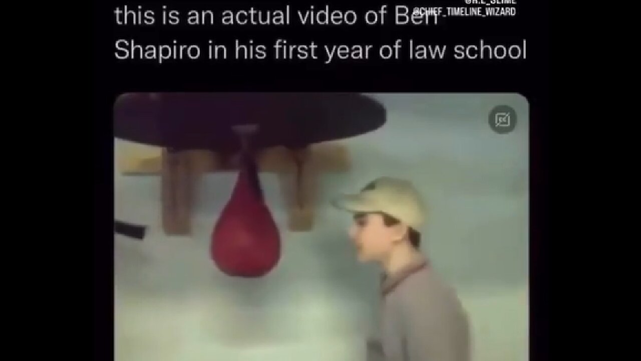 Zionist Ben Shapiro attempted to act masculine, but the speed bag was antisemitic.