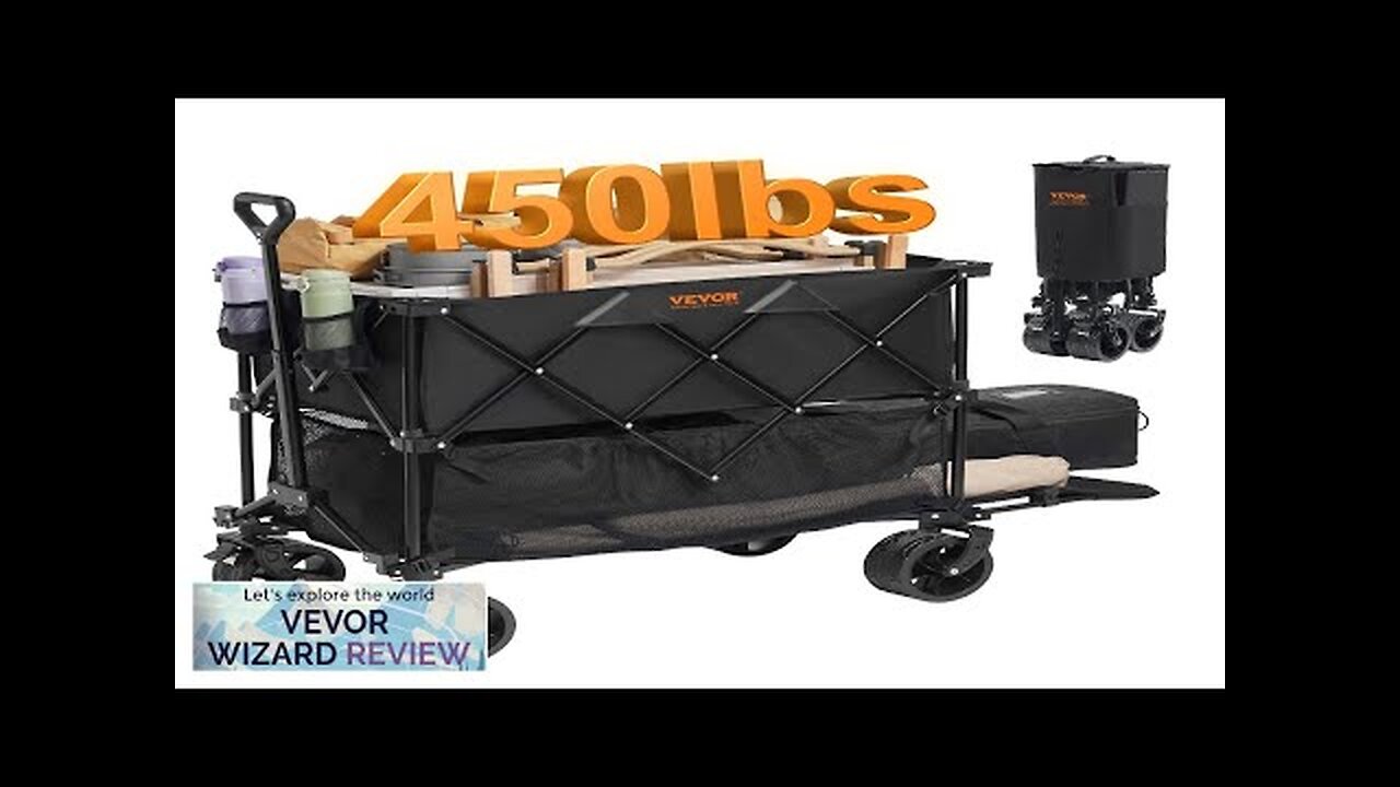 VEVOR Foldable Double Decker Wagon 400L Collapsible Wagon Cart with All-Terrain Wheels Review