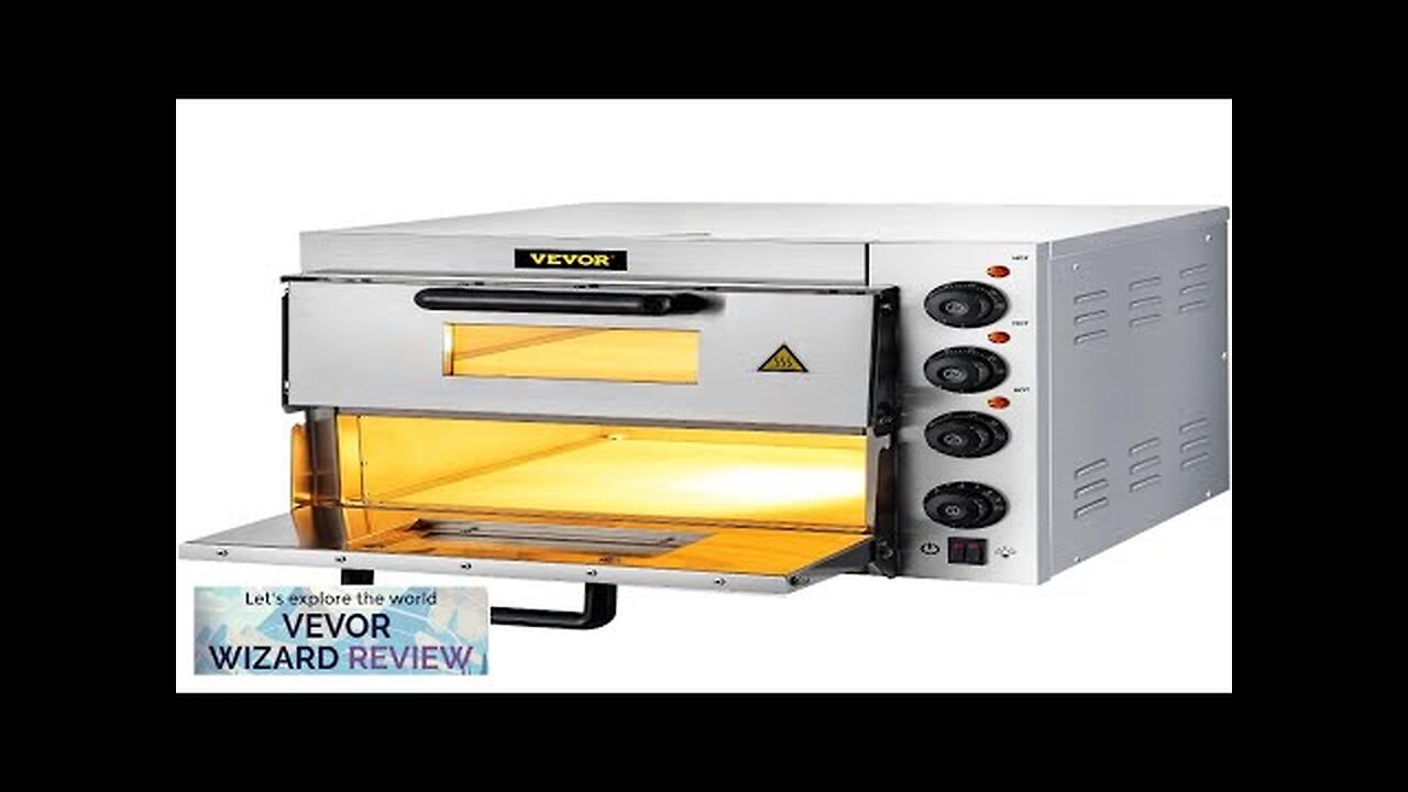 VEVOR Commercial Pizza Oven Countertop 14" Double Deck Layer 110V 1950W Stainless Review