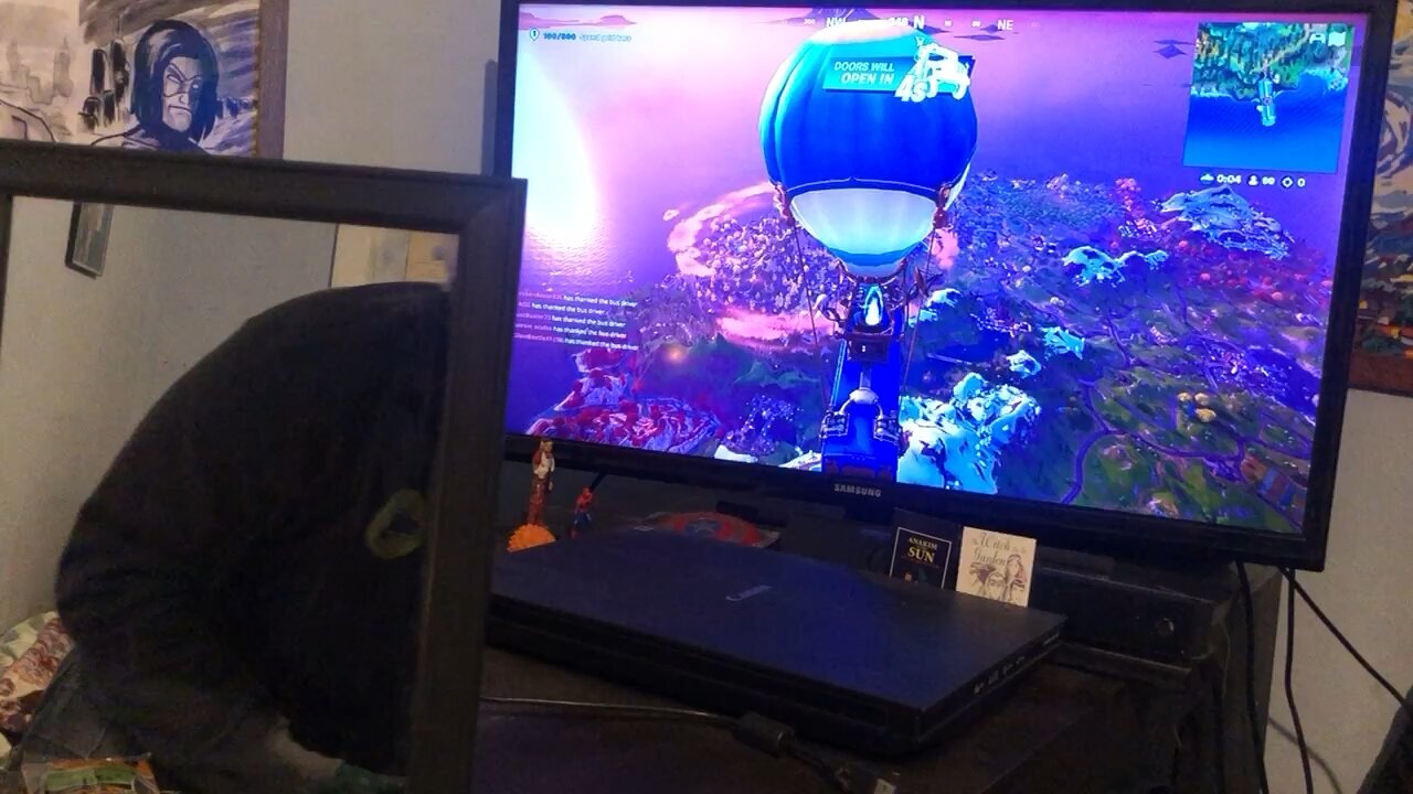 Bat-Dan playing Fortnite