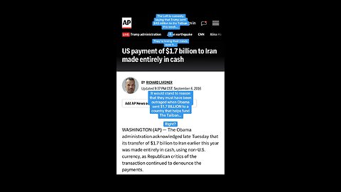 Trump giving money to Iran!!??