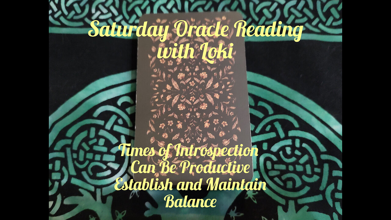 Saturday Oracle Reading with Loki: Maintain Balance