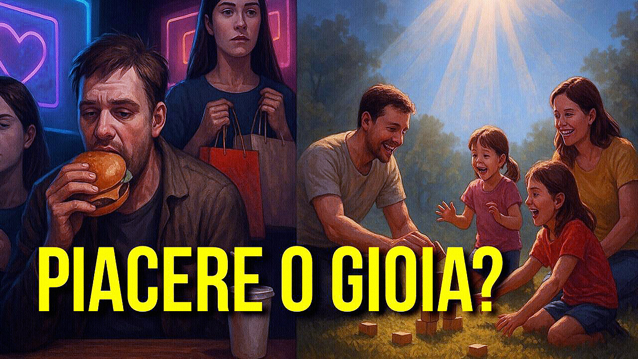 ⭐FEDE & CULTURA UNIVERSITAS - “IL PIACERE CHE TOGLIE LA GIOIA!!” =🛑La ricerca di piaceri è solo il surrogato della gioia, grande assente nella vita dei nostri contemporanei, perché i primi sono a nostra disposizione, la seconda è un dono!=