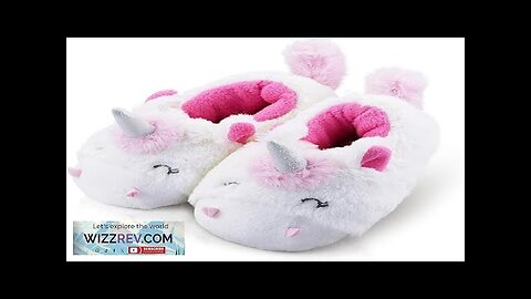 LA PLAGE Girls Unicorn Slippers for Toddler Kid Comfortable Wave-like Cozy Soft Review