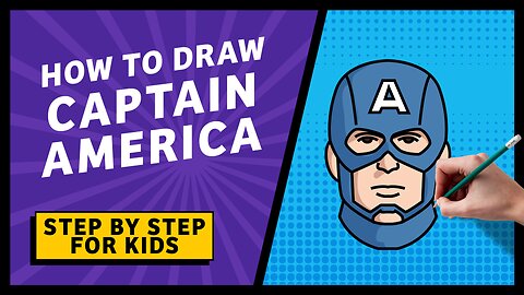 How to Draw Captain America Easy Line Drawing for Kids, Children and Toddlers Step by Step Drawing