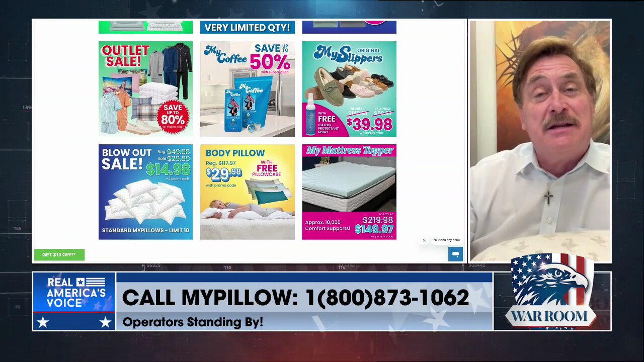 WarRoom Made In USA Sale! Save Up To 80% Only At MyPillow.com/warroom