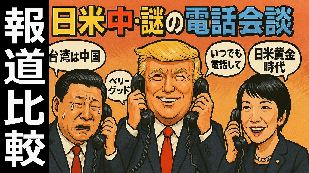 🤣日米中のバラバラ電話会談！習近平はトランプに泣きついたのか？威圧したのか？