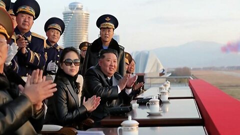 Kim and his daughter made a rare appearance at the 80th anniversary of North Korea’s Air Force