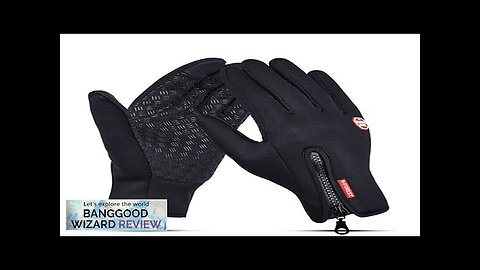 Warm Cycling Gloves Wear-resistant Touch Screen Waterproof Windproof Gloves for Outdoor Review