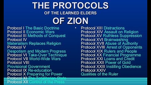 "As Jewish kids we were forbidden to read The Protocols"- Brother Nathanael