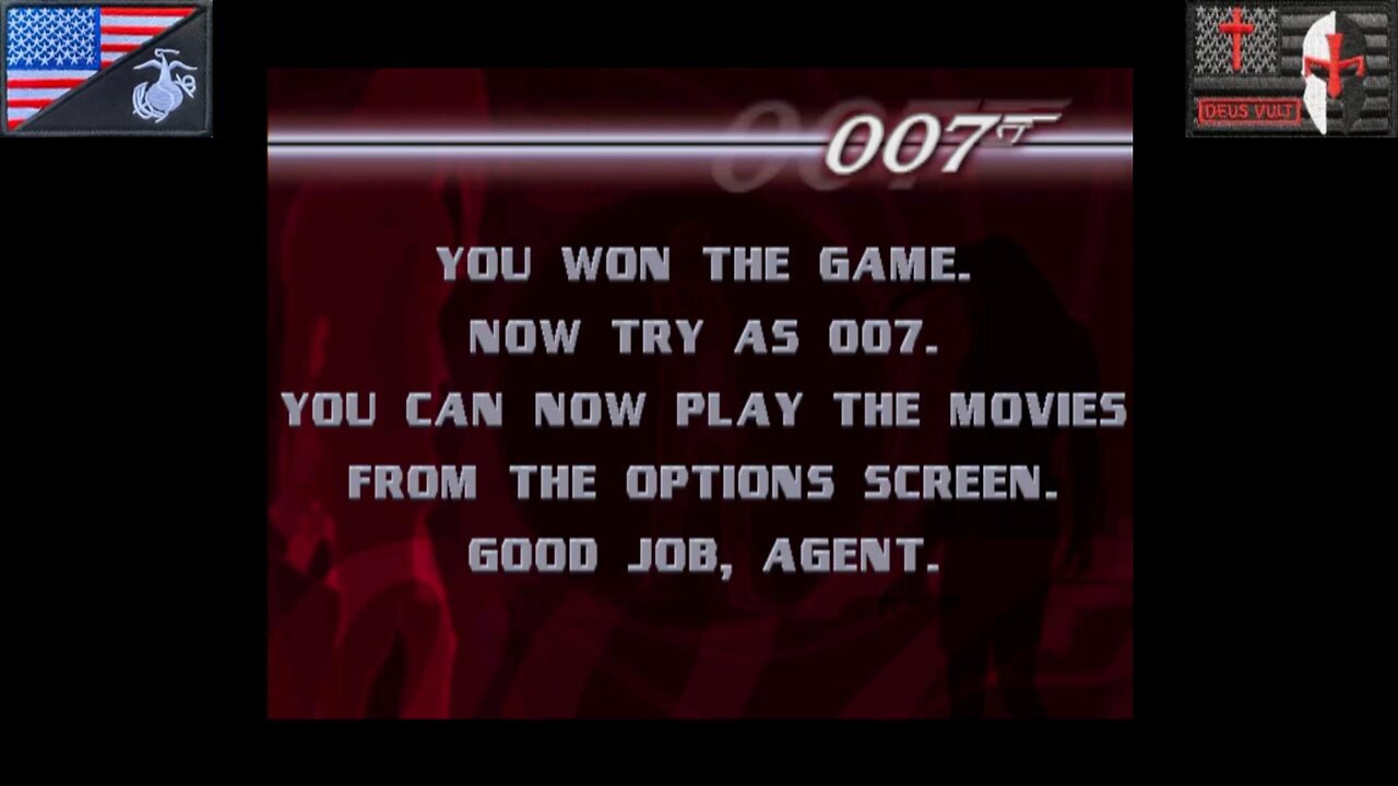 The Ending Sequence: "007: Tomorrow Never Dies" {#1A - Agent Ending} (PlayStation) [NA Version]