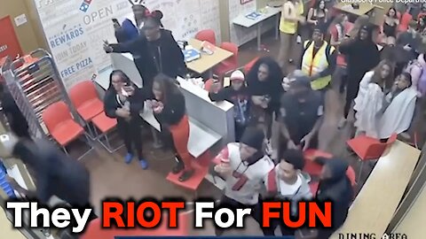 TEEN Mob ATTACKS Domino's Pizza