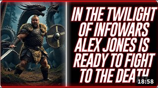 In The Twilight Of Infowars Alex Jones Says He Will Stand Against Evil and Fight To The Death Which Is A Small Price To Pay To Achieve Total Victory Against The Satanic Forces The Life Is Fiery With It’s Beauty 1 Year Anniversary Fundraiser is Now Live