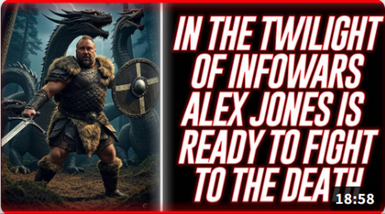 In The Twilight Of Infowars Alex Jones Says He Will Stand Against Evil and Fight To The Death Which Is A Small Price To Pay To Achieve Total Victory Against The Satanic Forces The Life Is Fiery With It’s Beauty 1 Year Anniversary Fundraiser is Now Live