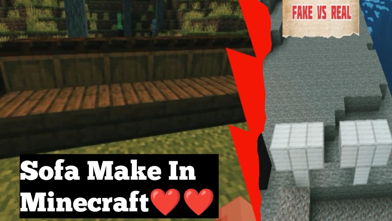 Real VS Fake and Sofa bilde in Minecraft Game