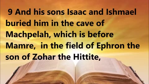 Abraham’s death and burial.