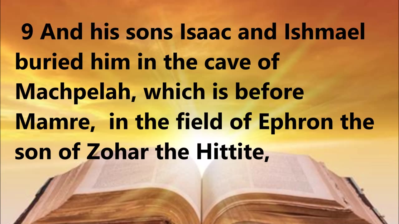 Abraham’s death and burial.