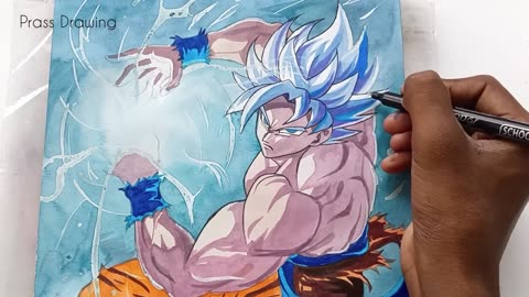 Goku Ultra Instinct Drawing Like A Pro Artist.