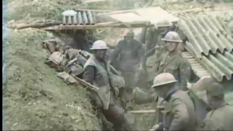 Battle of Arras, 1918 trenches digging