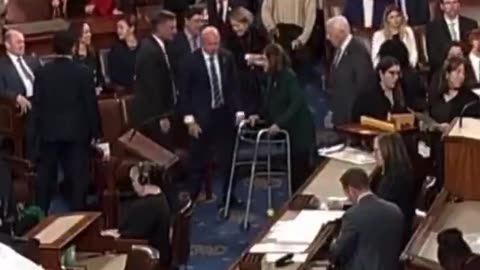 NEW: Nancy Pelosi Spotted Using A Walker On House Floor