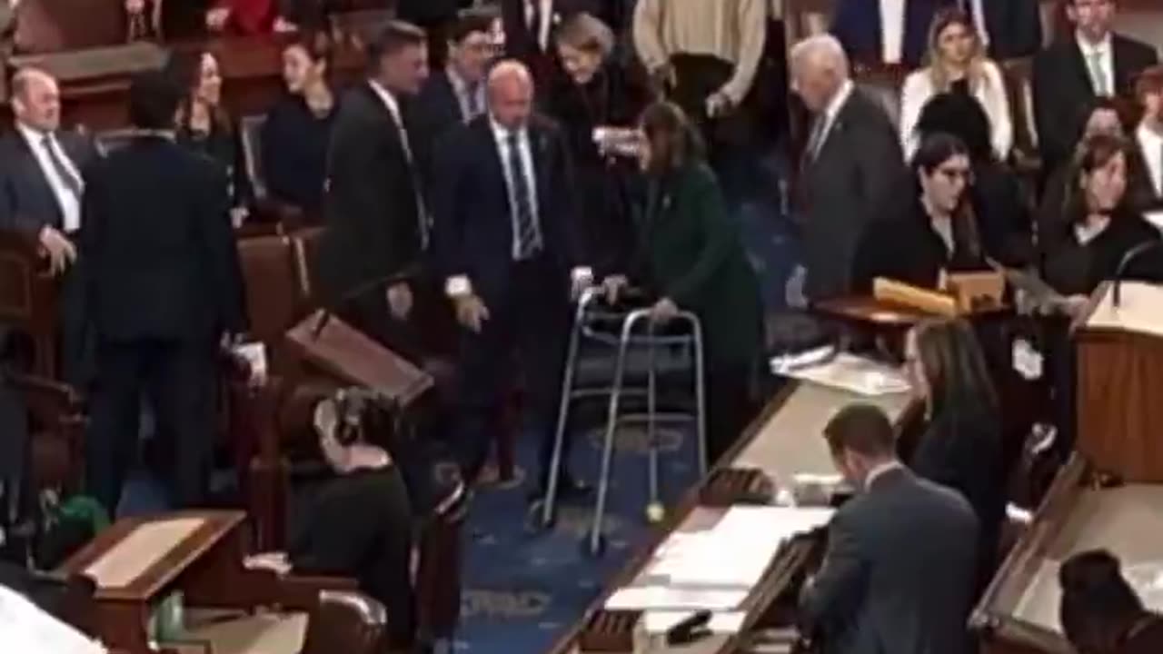 NEW: Nancy Pelosi Spotted Using A Walker On House Floor