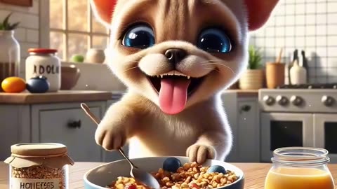 Dog's Morning Surprise: A Perfect Breakfast & a Sweet Goodbye! ☀️🎒 #Frenchie #CutePet