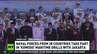 Naval drills held off the coast of Indonesia