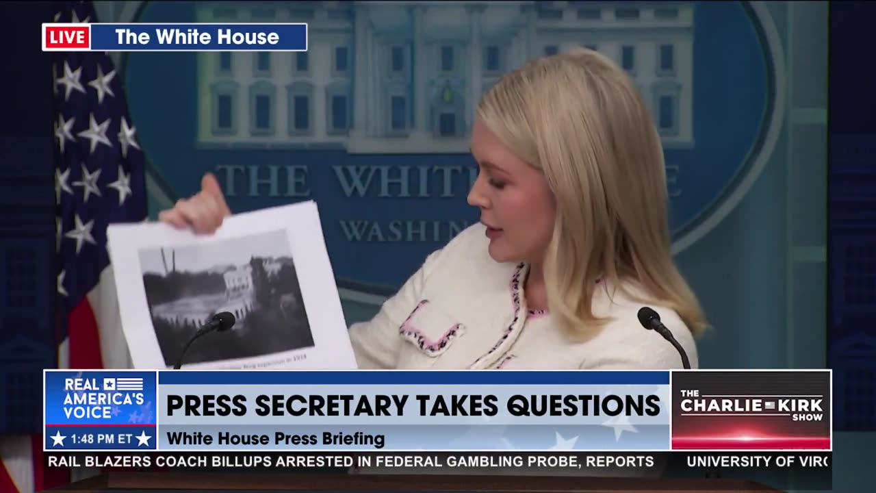 PRESS SEC BRINGS RECEIPTS OF WHITE HOUSE DEMOLITION