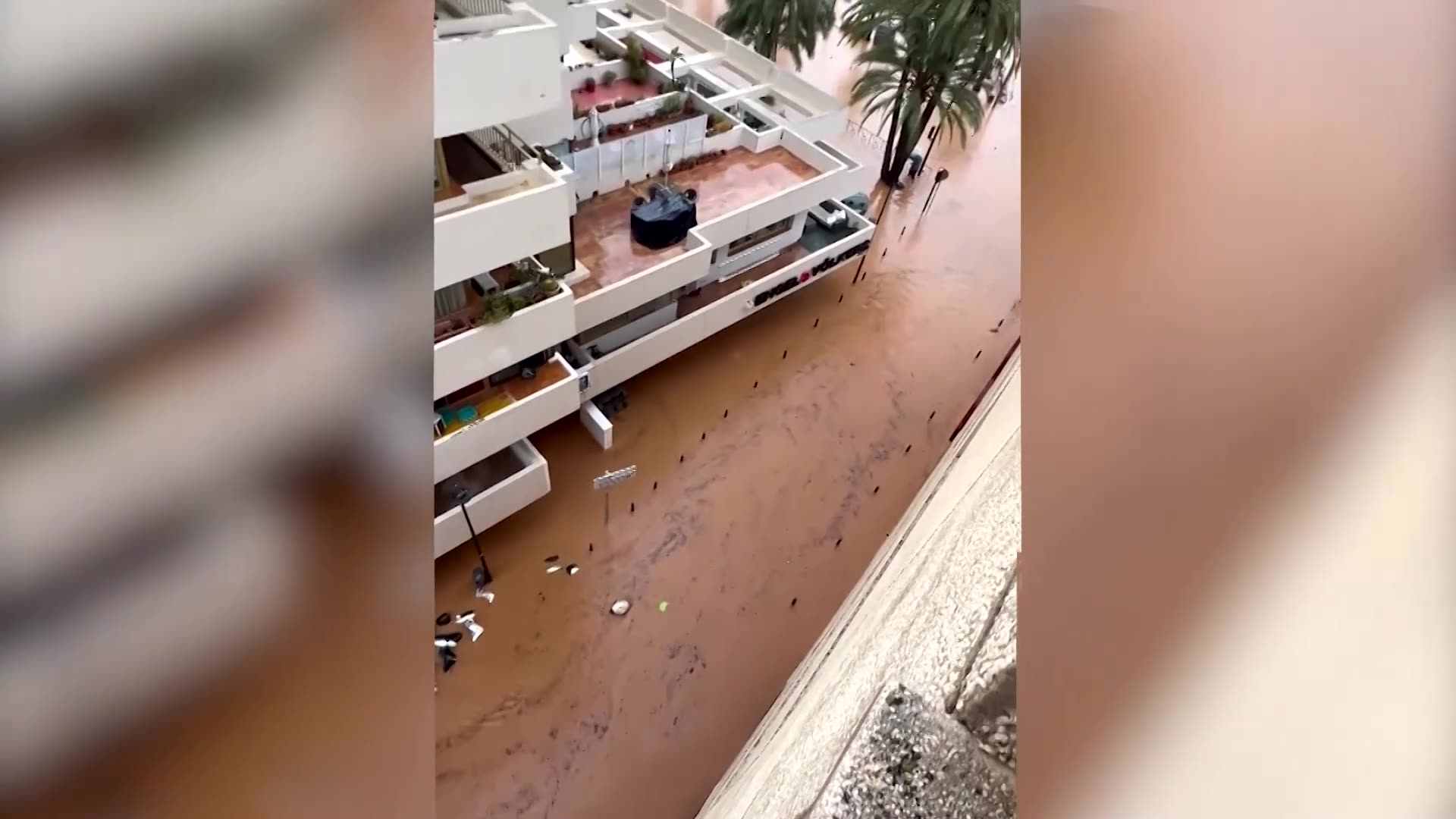 Storm Gabrielle floods Ibiza streets with heavy rains