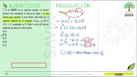 SAVIA REGULAR 2025 | Semana 17 | Álgebra