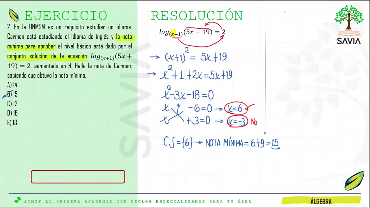 SAVIA REGULAR 2025 | Semana 17 | Álgebra