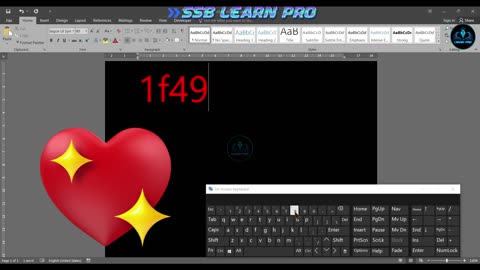 Insert Heart emoji in MS Word 2016 | 💖💗💕