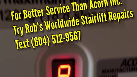 Errorcode C8 on an Acorn 180 curve stairlift
