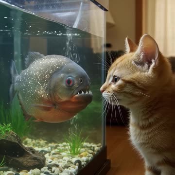 Shocking! The Kitten Can't Even Look at the Fish