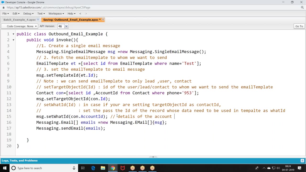 Salesforce Apex Videos-48.Email Services