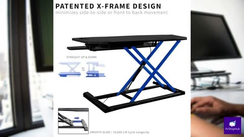 VIVO Extra Wide 38 inch Corner Desk Converter, K Series, Height Adjustable Sit to Stand Riser