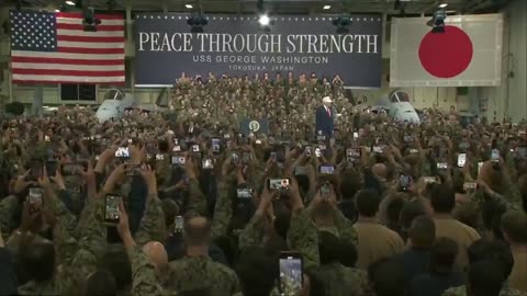 . @POTUS arrives to deliver remarks to sailors and Marines aboard the USS George