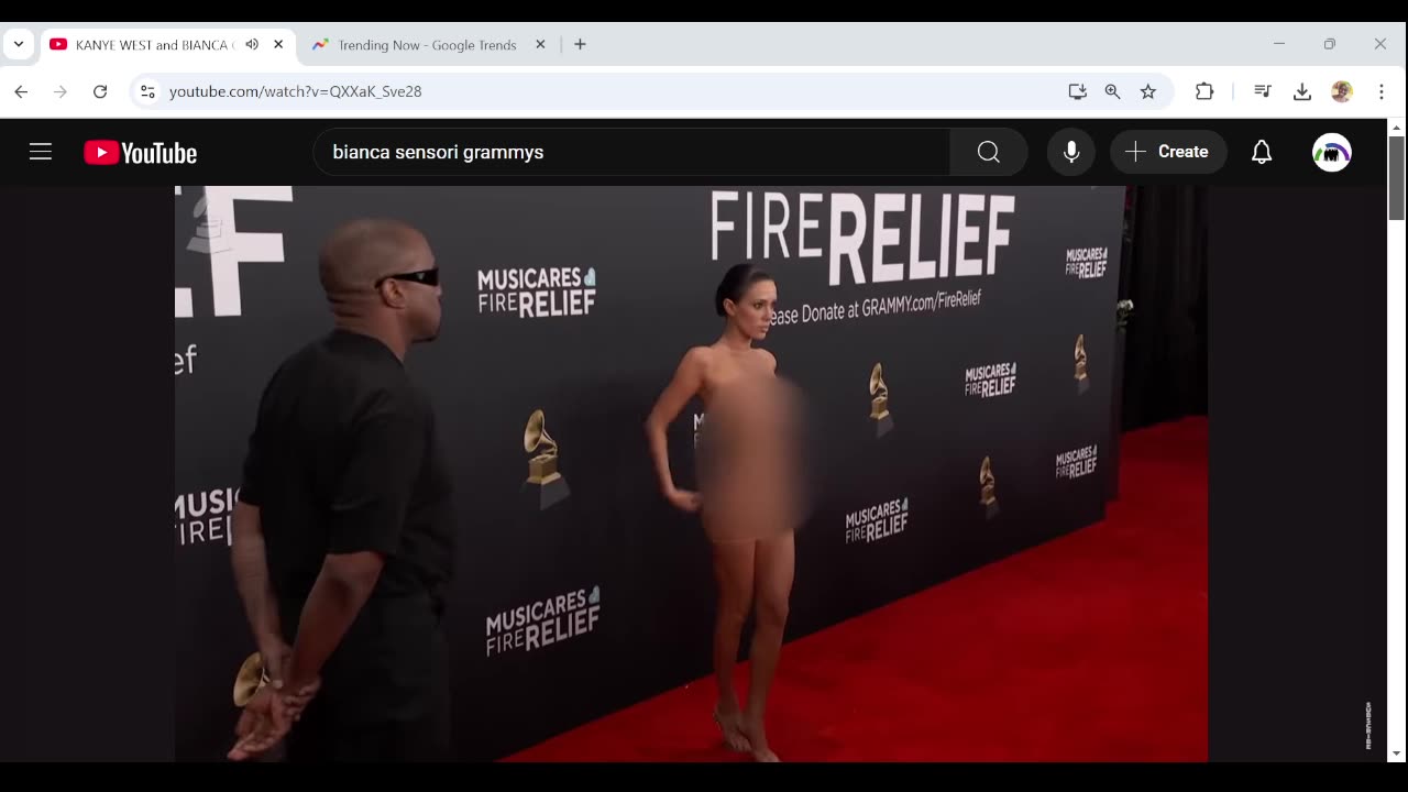 KANYE WEST and BIANCA CENSORI | Red Carpet Fashion Cam | 2025 GRAMMYs (reaction)