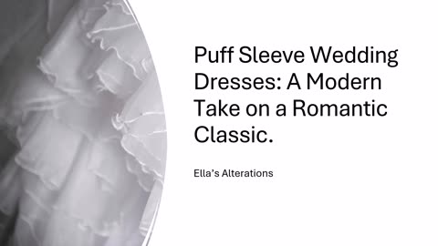 Puff Sleeve Wedding Dresses: A Modern Take on a Romantic Classic.