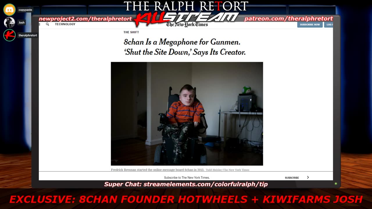 2019-07-04 - 8chan Founder Hotwheels + Kiwi Farms Josh