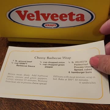Velveeta Recipe from the Velveeta Recipe Box Cheesy Barbecue Wrap