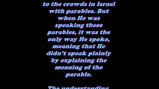 Matthew 13:34 - Daily Bible Verse Commentary