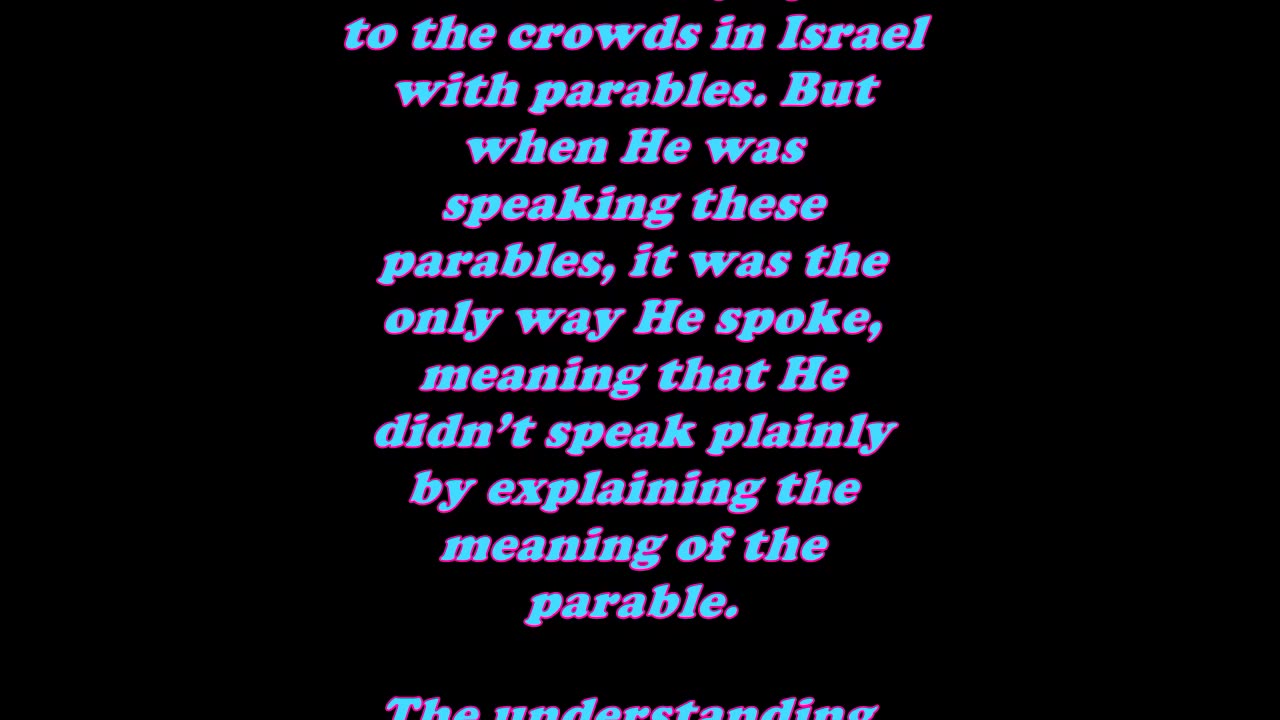 Matthew 13:34 - Daily Bible Verse Commentary